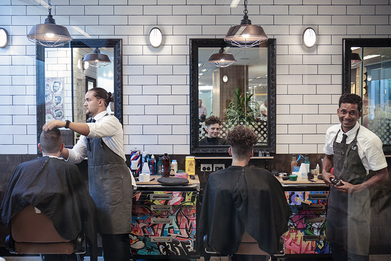 A cut and a coffee at Barbers Inc. This is Canberra