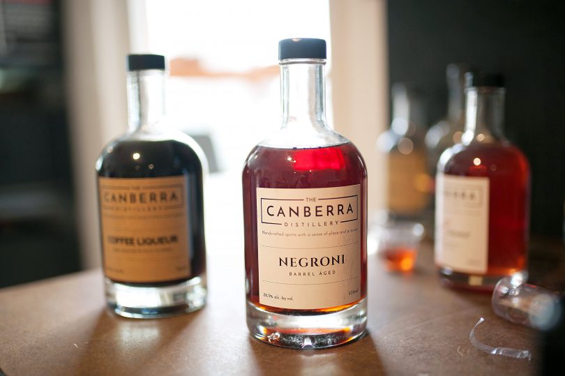 Products from The Canberra Distillery.