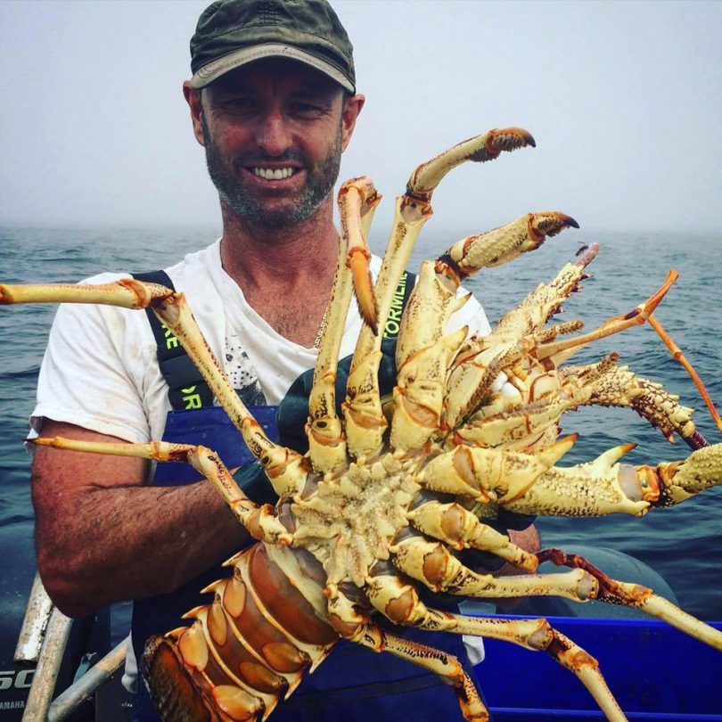 Jason Moyce traps lobsters over the summer period 