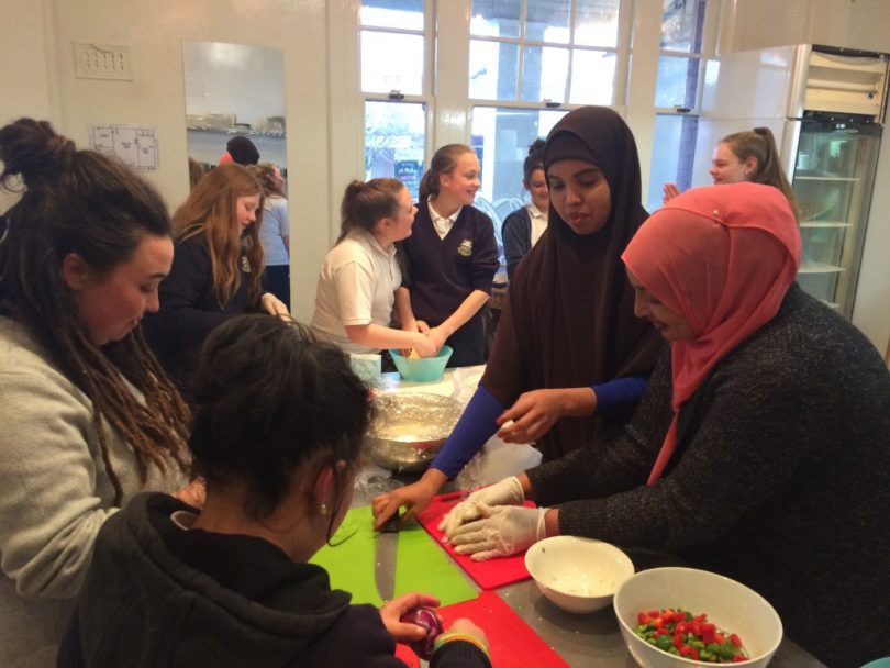 A cooking class for Cooma high school students