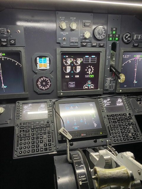 Boeing 737-800 instrument panel at Jet Flight Simulator Canberra.