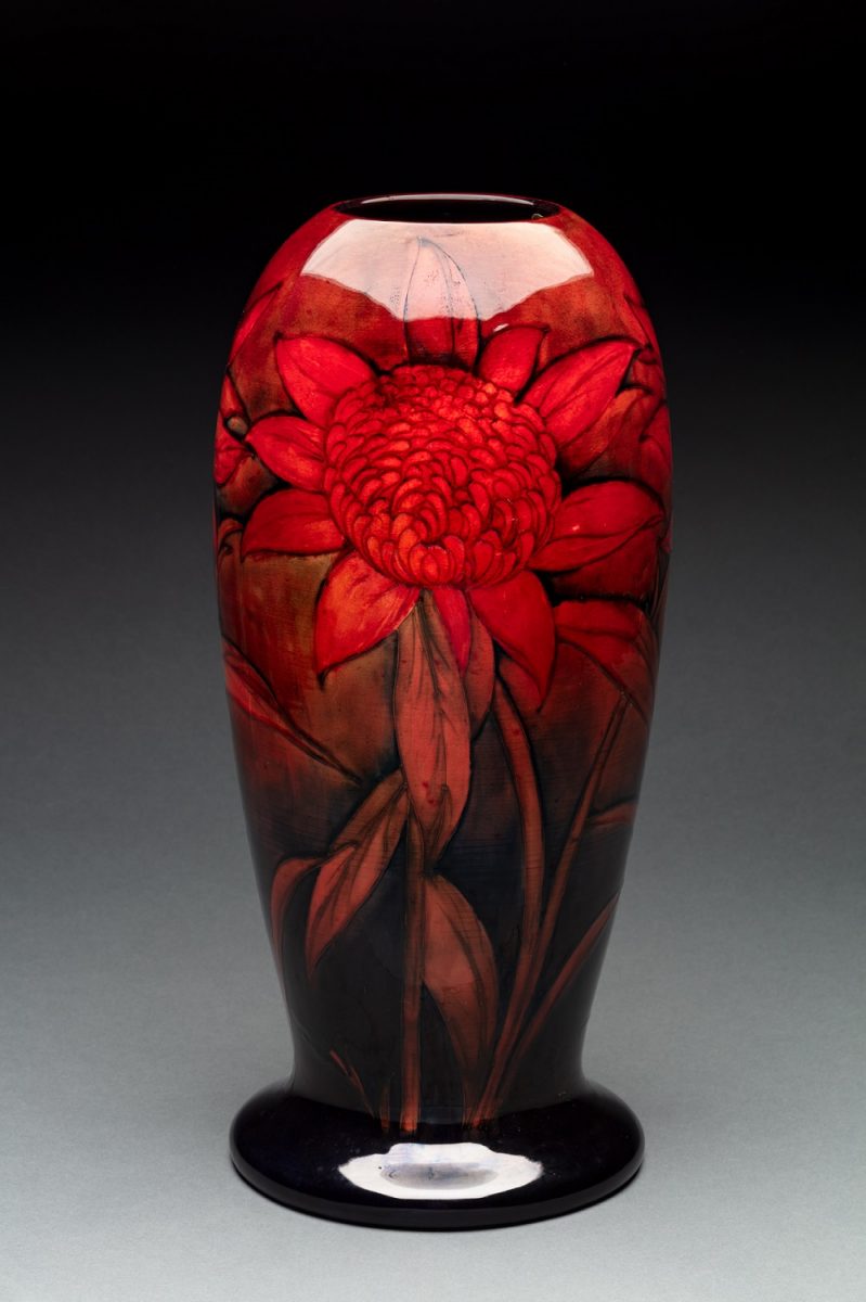 William Moorcroft flambe Waratah Exhibition vase