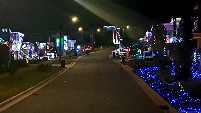 Christmas lights on Hoddy Street