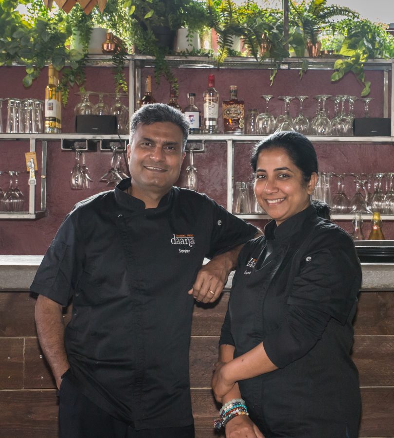 Sanjay and Sunita Kumar at Daana restaurant in Curtin