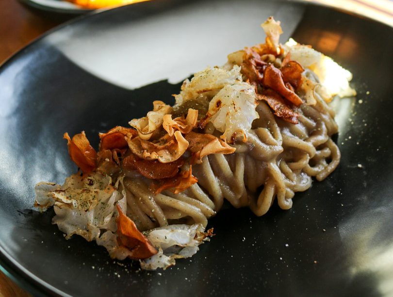 Spaghetti dish at Corella Bar and Restaurant