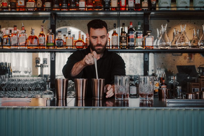Man behind a bar