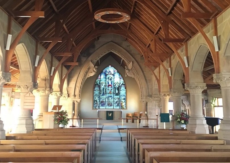 Interior of All Saints Anglican Church in Ainslie