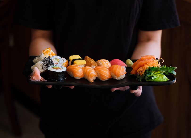 Sushi and sashimi platter