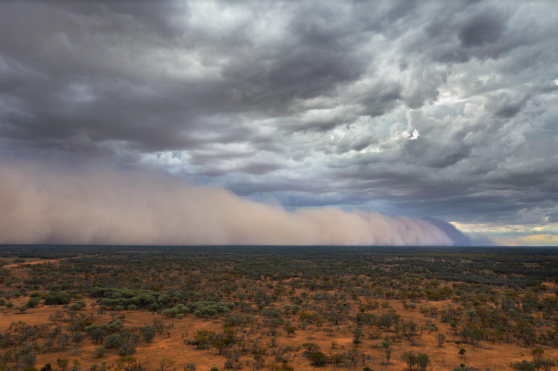 Cloud created by fire in Australian wilderness