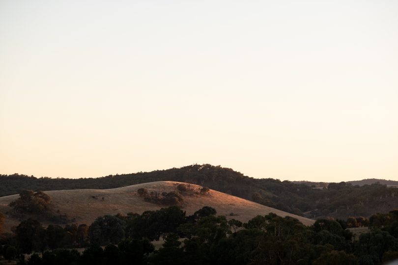 Image of hills at dusk