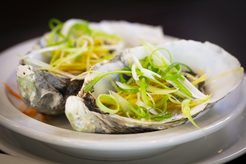 Jumbo steamed oysters
