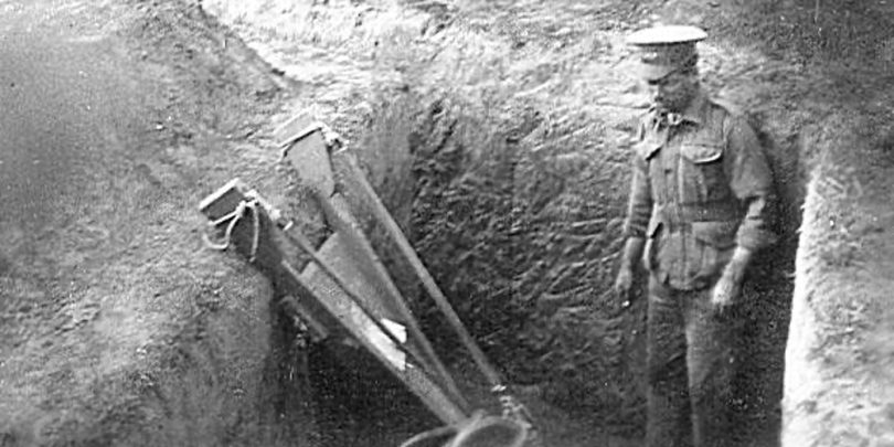 An officer in the Duntroon Instructional Trench System.