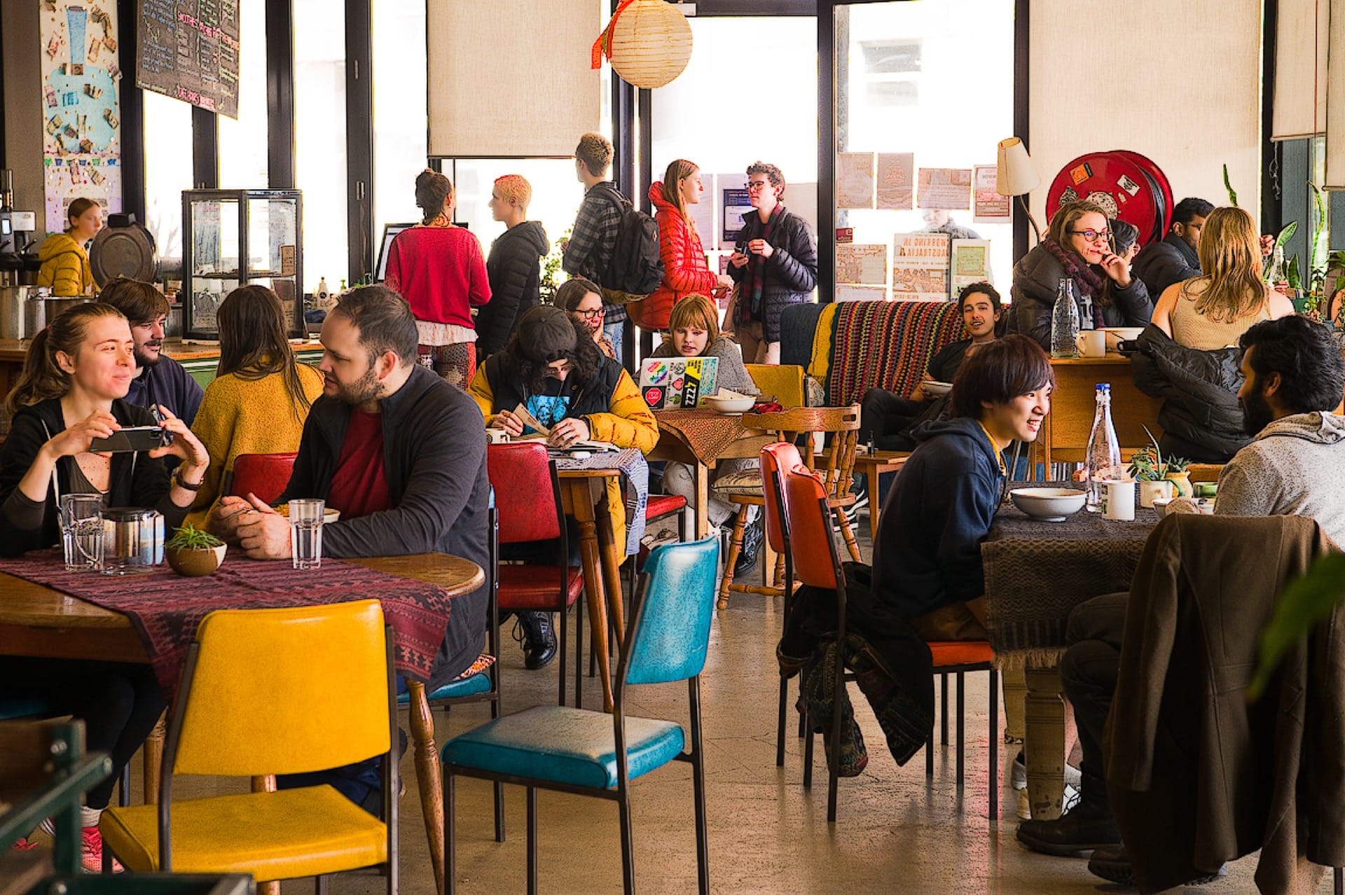 people eating at Food Co-op