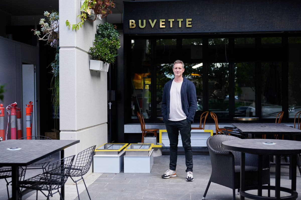 Ben Willis stands in front of Buvette
