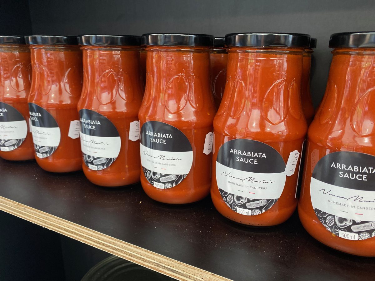 Jars of arrabiata sauce
