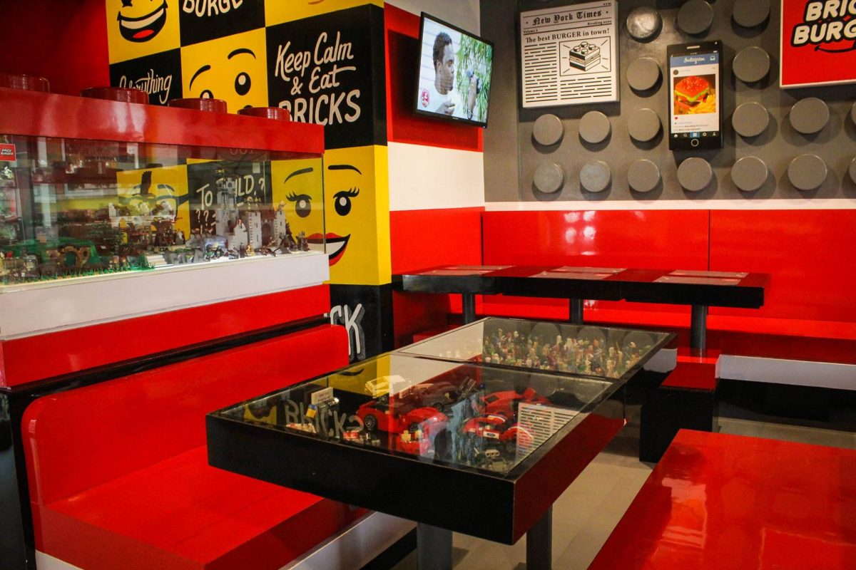 LEGO themed restaurant interior