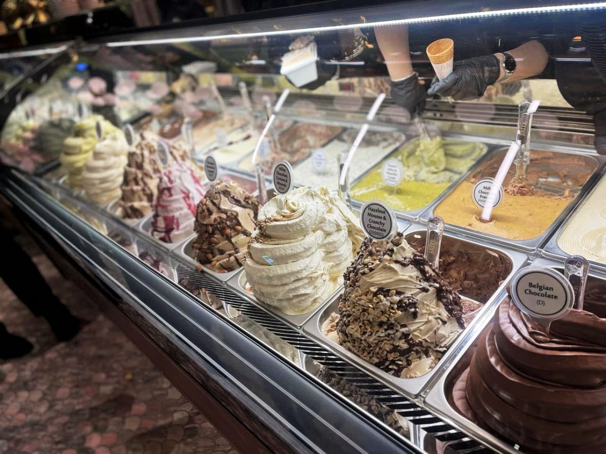 an array of delcious looking gelato