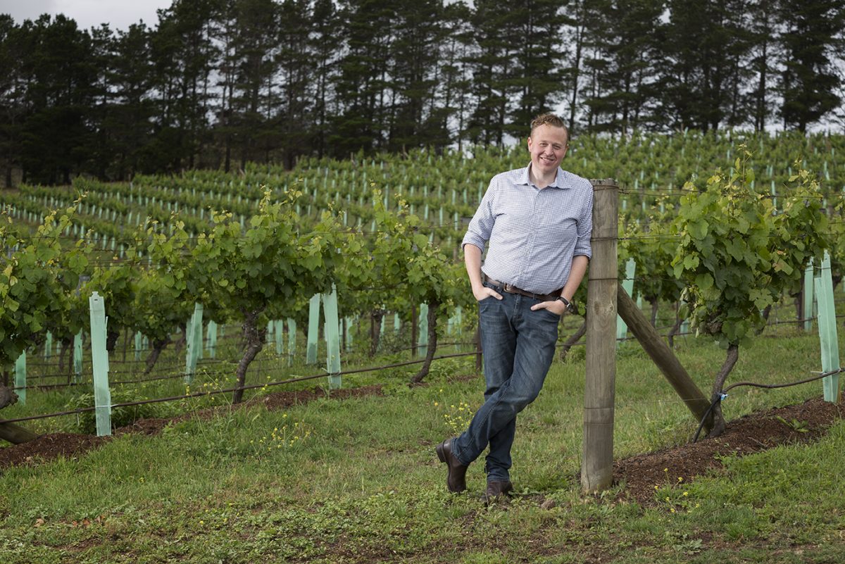 Lark Hill winemaker Chris Carpenter in vineyard