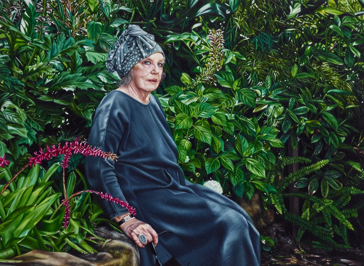 Artist Natasha Bieniek's portrit of Wendy Whiteley