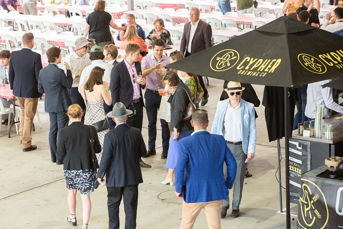 racegoers enjoying Hops & Hooves day at Thoroughbred Park