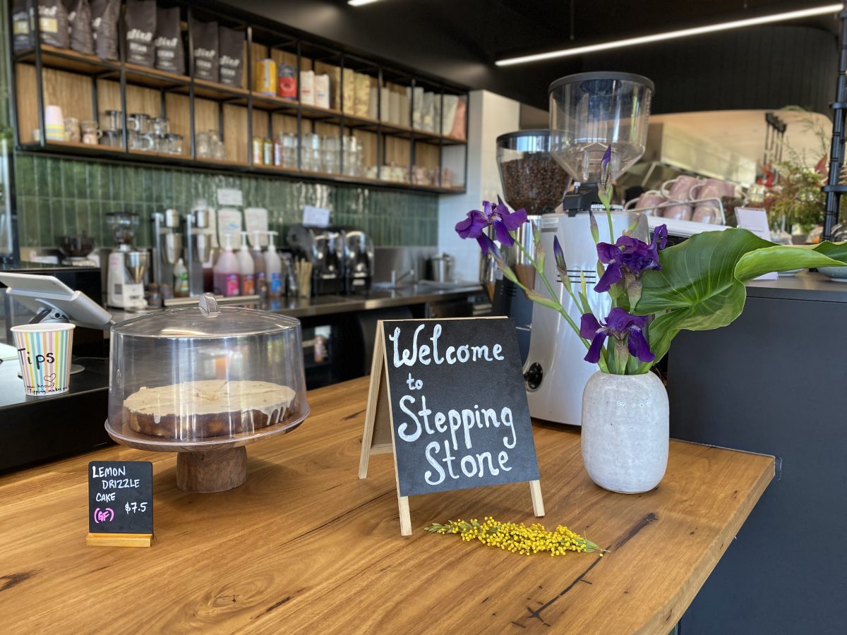 blackboard reads welcome to stepping stone