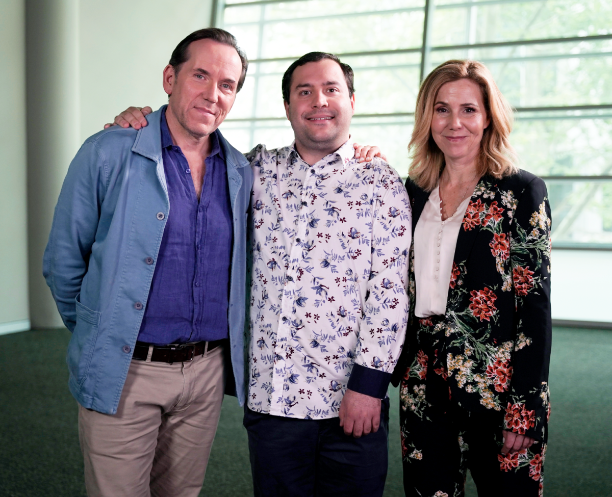 Ben Miller, Michael Theo and Sally Phillips