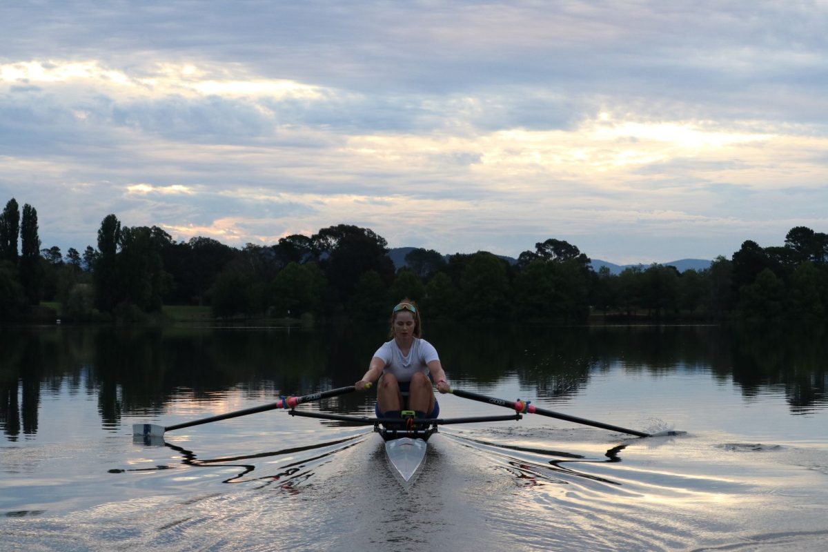 Rowing on Lake Burley Griffin