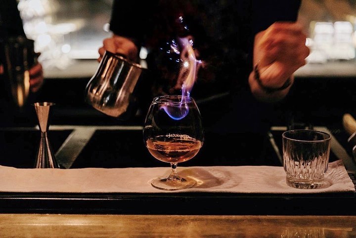 flaming cocktail