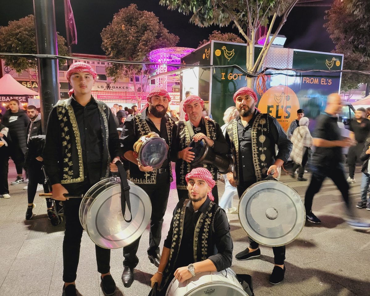 group of drummers at outdoor event