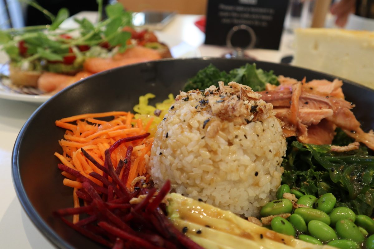 Chefs Poke Bowl at the Portrait Cafe at the National Portrait Gallery.