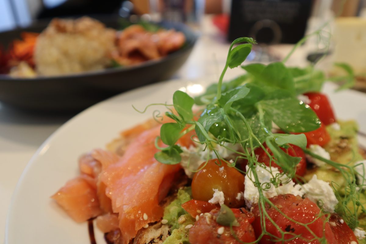 Avo on Toast at the Portrait Cafe at the National Portrait Gallery.