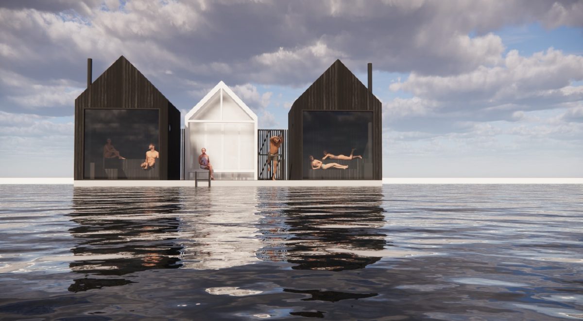 render of proposed sauna