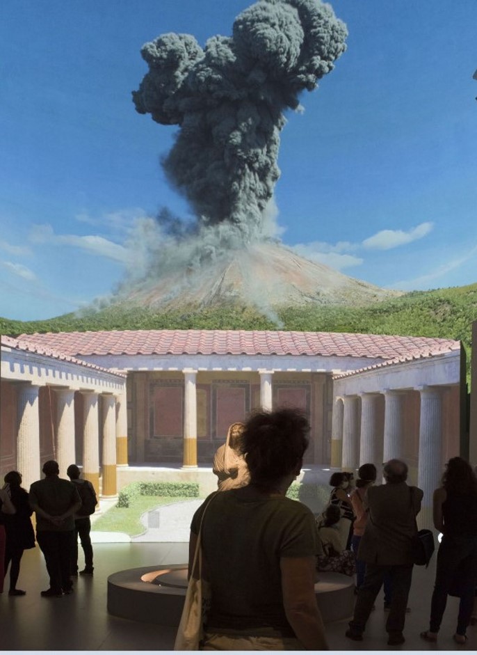 Pompeii erupting