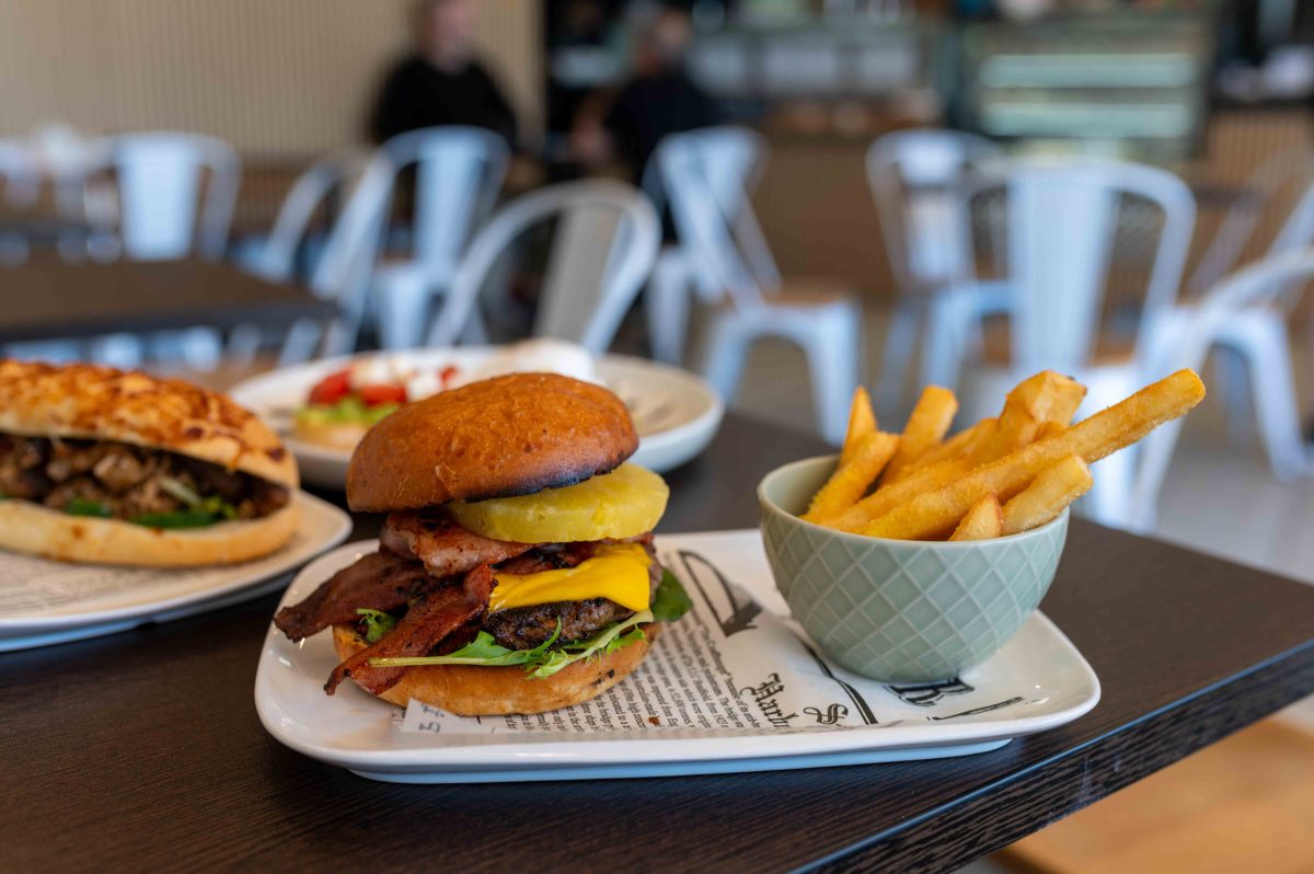 burger and fries