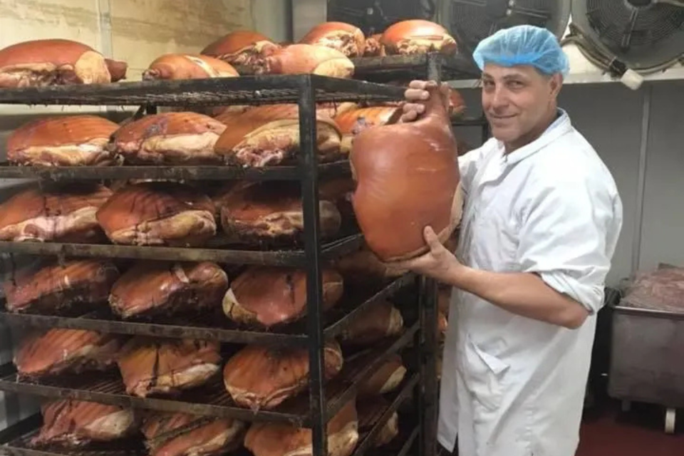 Marco Balzanelli with hams