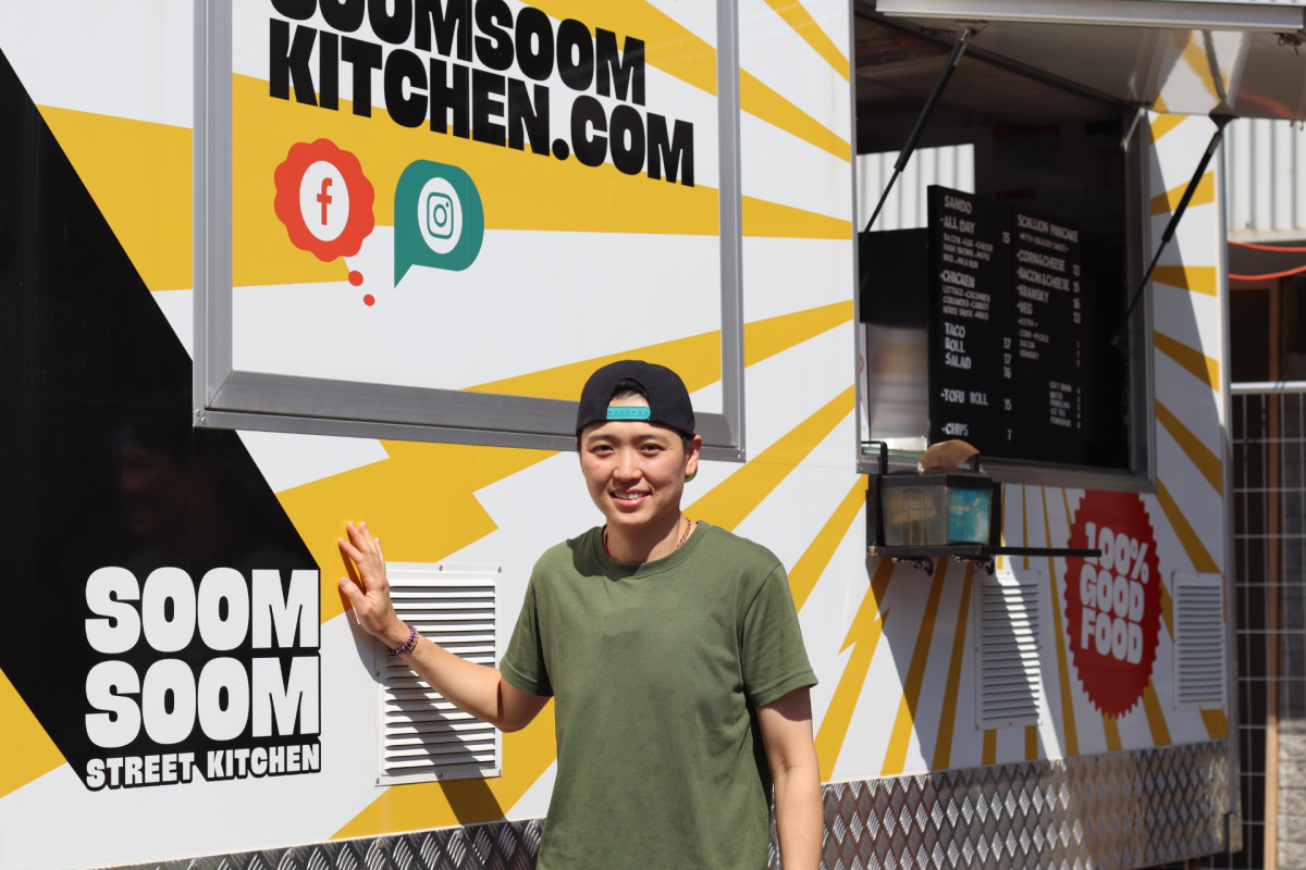 a chef with her food truck