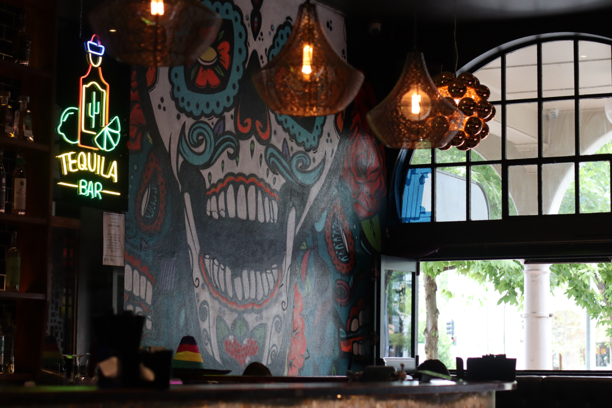 Mezcals interior. Day of the Dead Mural.