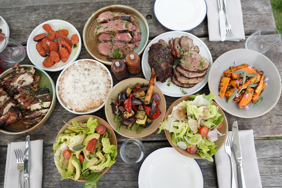 plates of food on a table