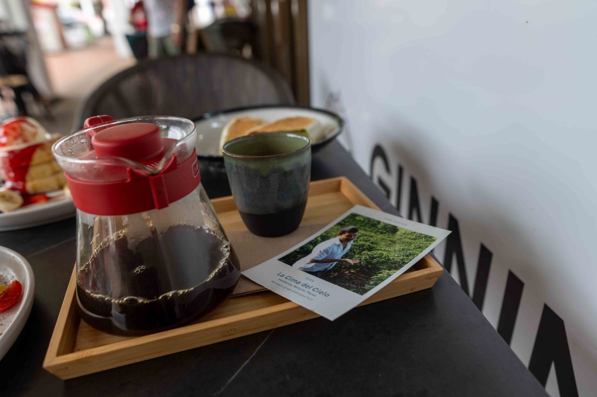 pour-over coffee at a cafe