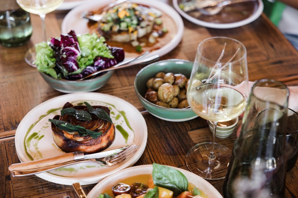 Table of shared plates.