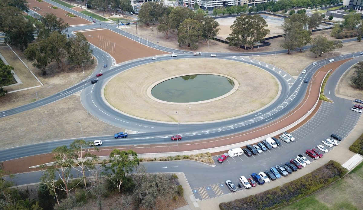 Roundabout pond