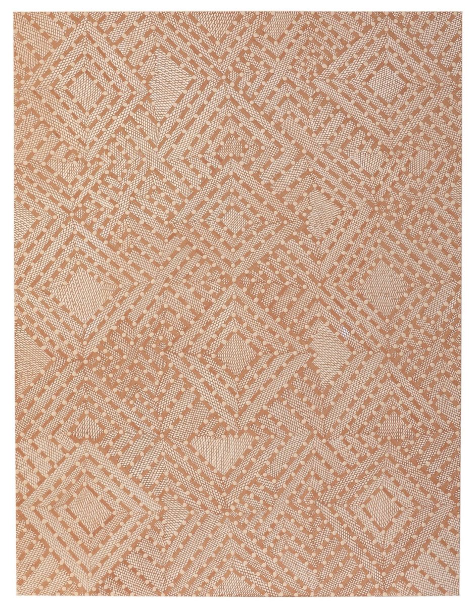 Delicate tan on white drawing