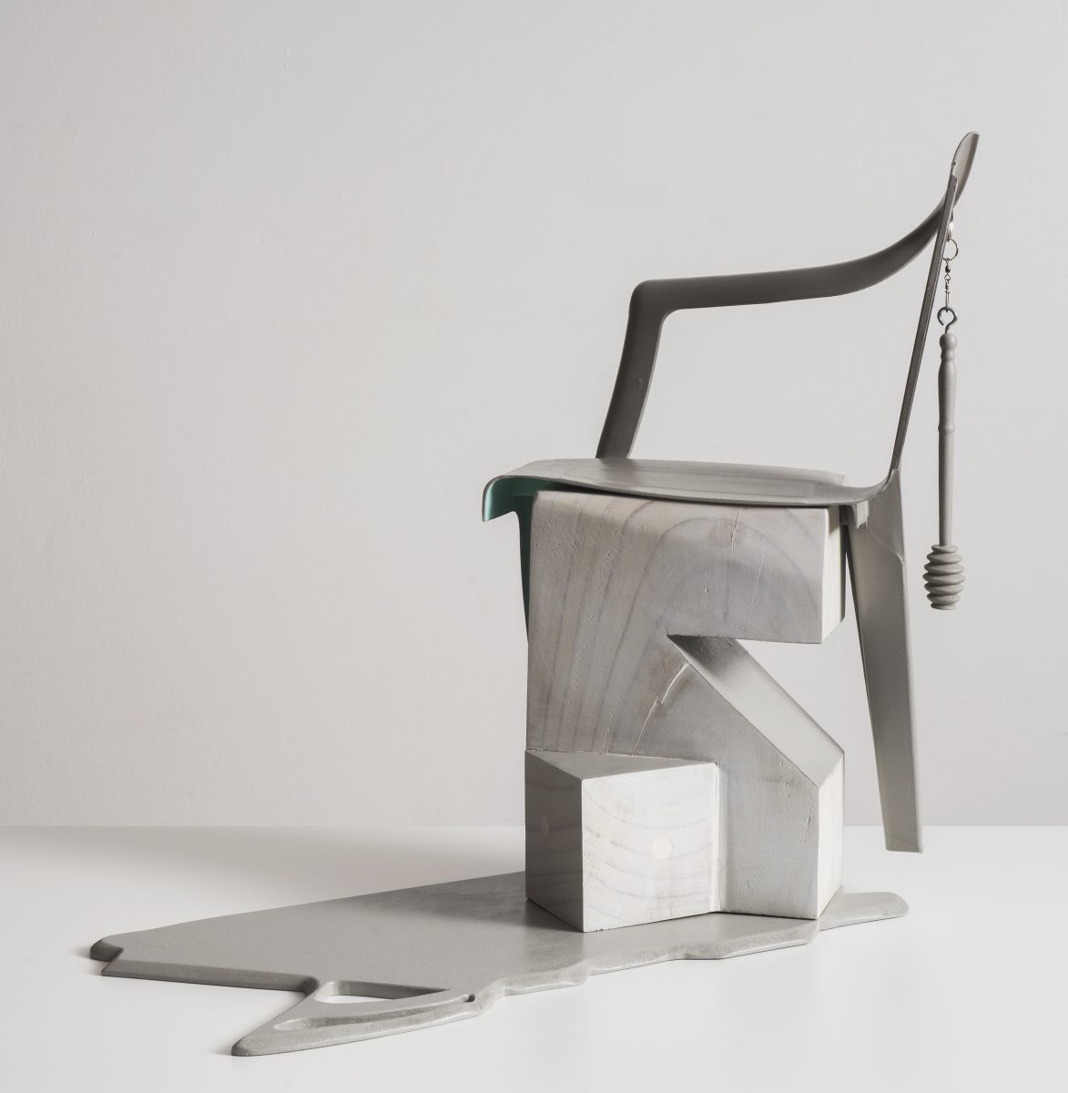 Fun sculpture of chair-like shape