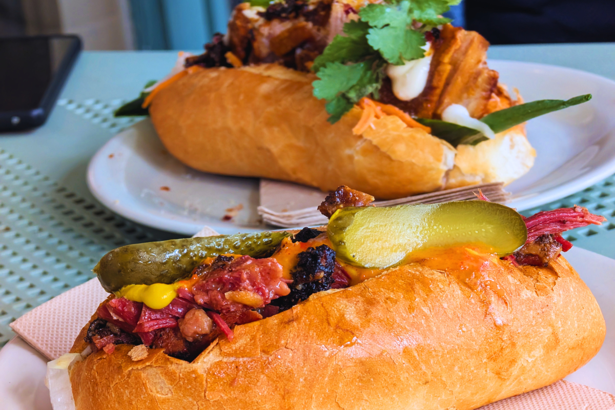 bread rolls stuffed with grilled meats.