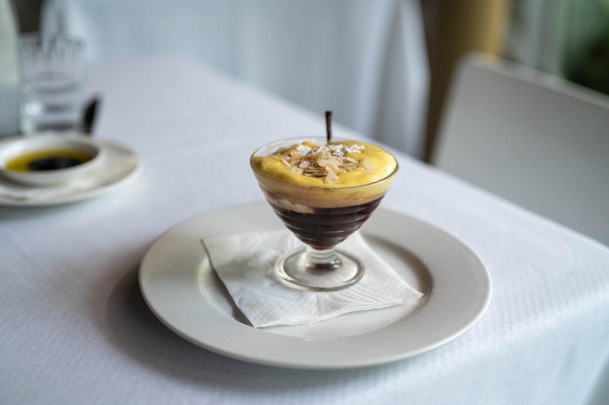 Pears and zabaglione.