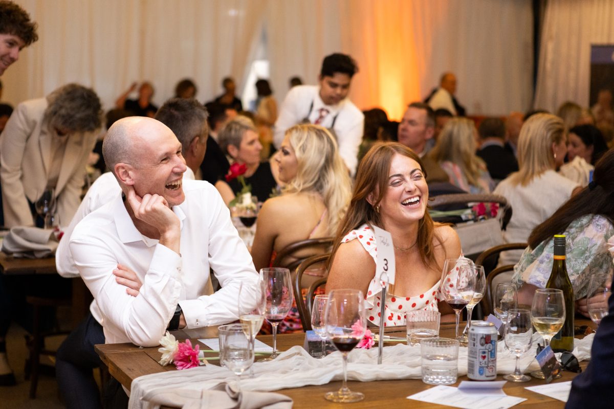 Meet the Makers 2024 guests laughing and smiling at table