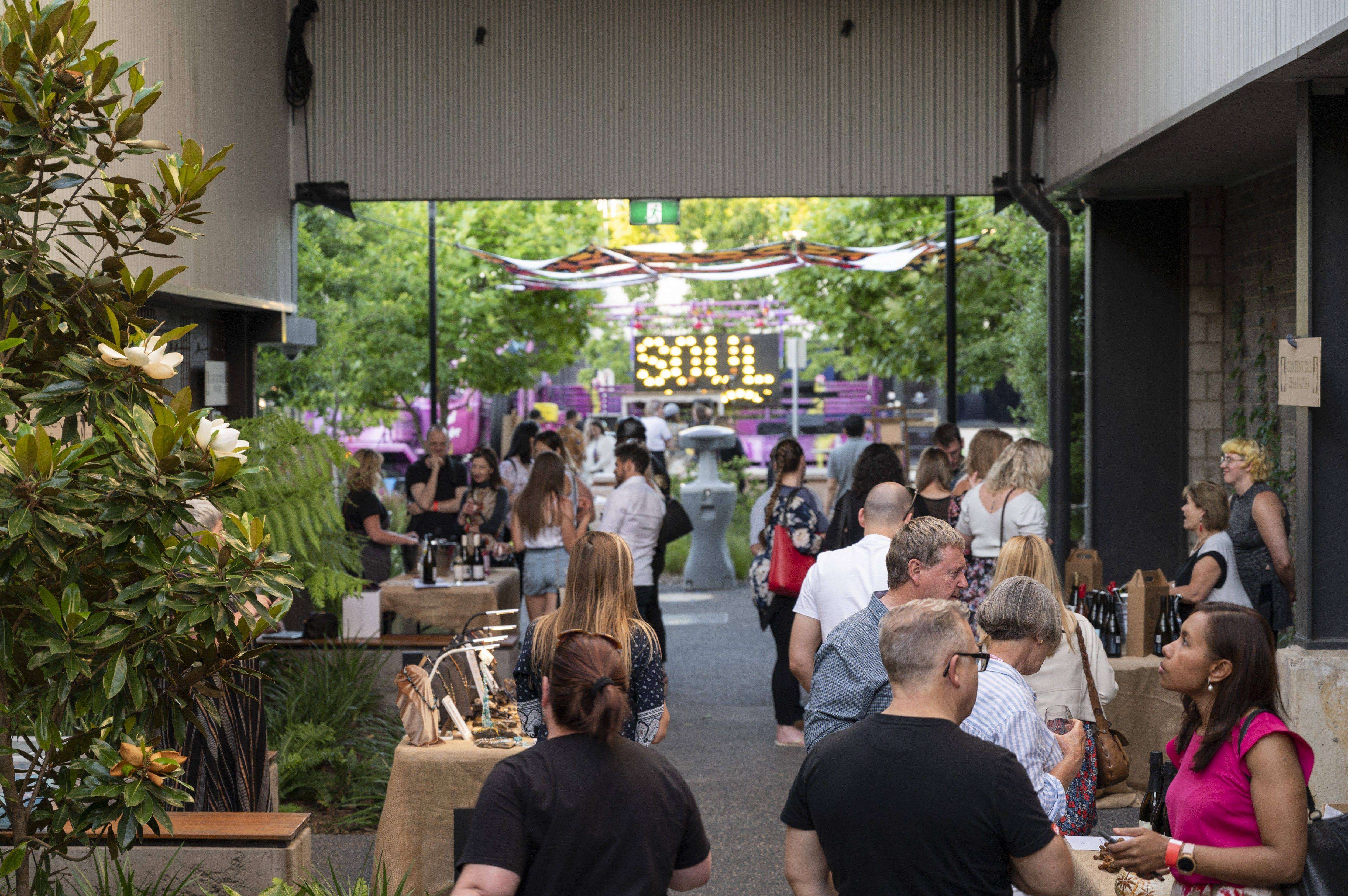 Local wine, design and play at the Dairy Road Market