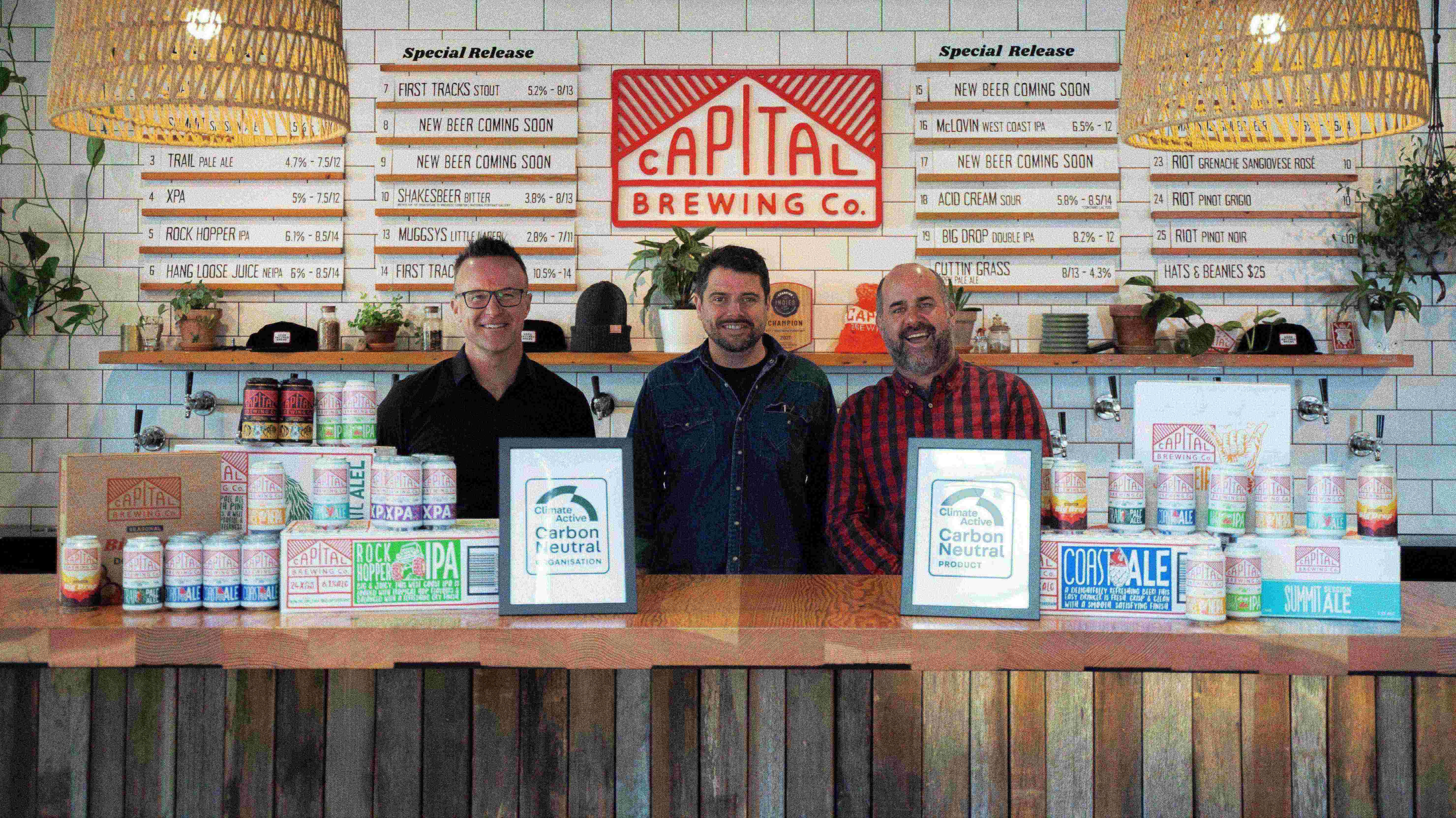 Capital Brewing Co is Australia's first certified fully carbon neutral brewery