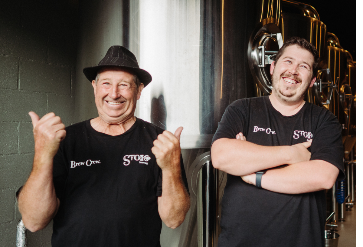 Steve and Andrew Prosser from Gerringong’s Stoic Brewing.