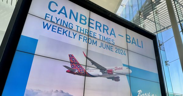 Up, up and away! You can now book direct flights from Canberra to Bali